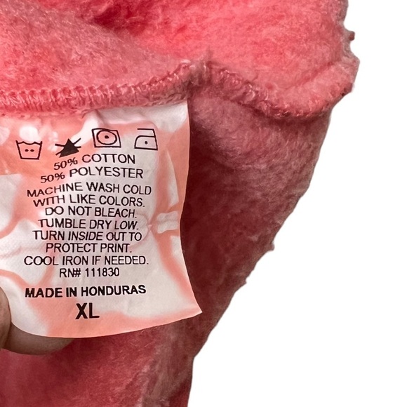 RETRO BRAND CREWNECK CROPPED SWEATSHIRT SIZE XL TIE DYE REDDISH LONG SLEEVE - Picture 3 of 7